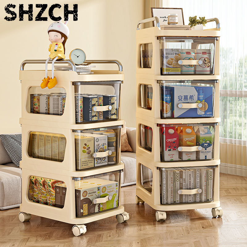 Baby Nursery Essentials - Multifunctional Snack Cart Mobile Organizer Holder
