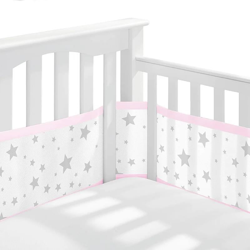 Baby Nursery Panelling - Breathable 4-Panel Baby Cot Mesh Liner