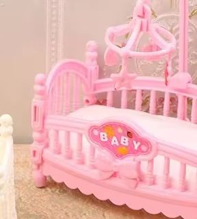 Baby Nursery Products - 1:12 Dollhouse Miniature Mini Baby Bed