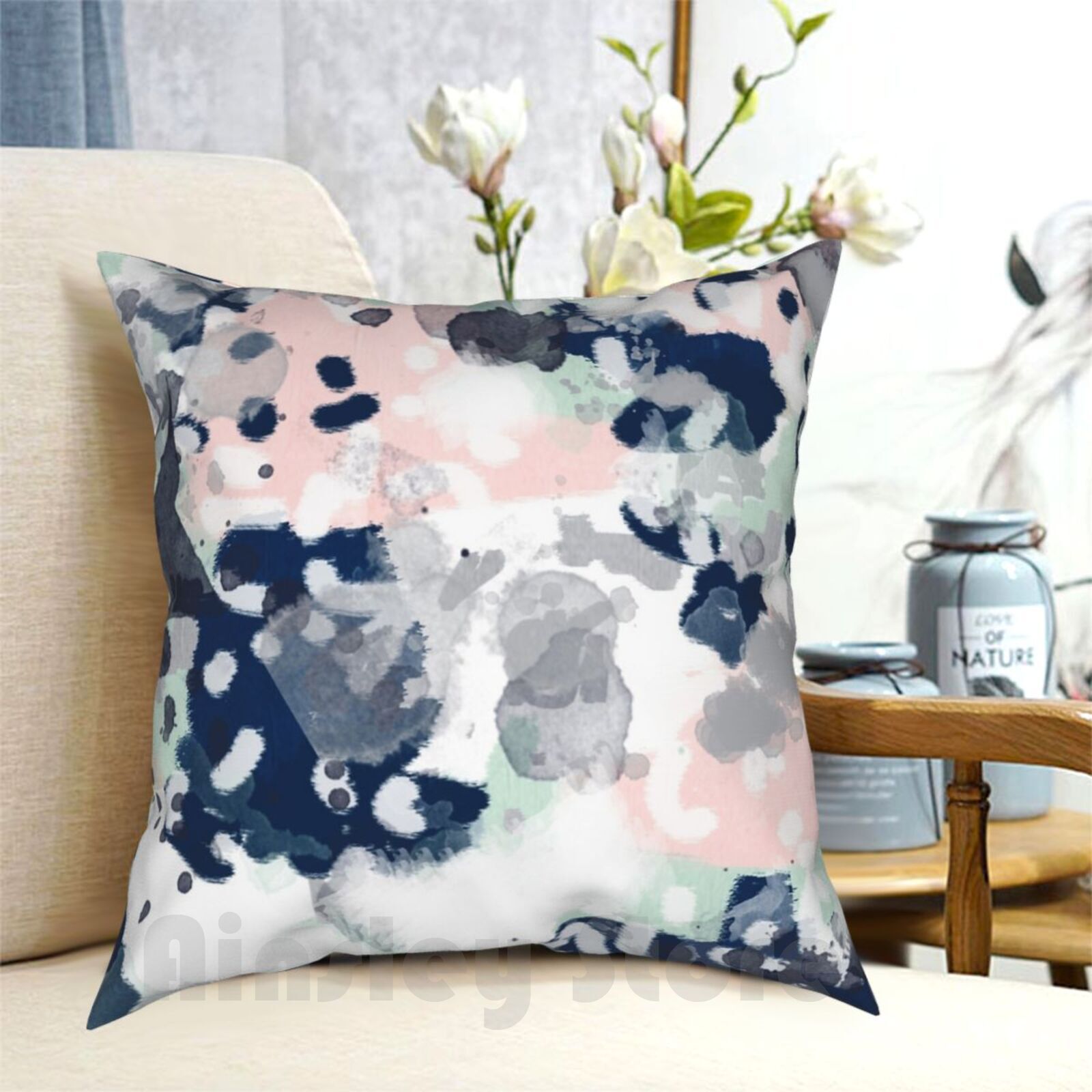 Baby Nursery Pillow - Melia-Abstract Minimal Painting Trendy Home Decor