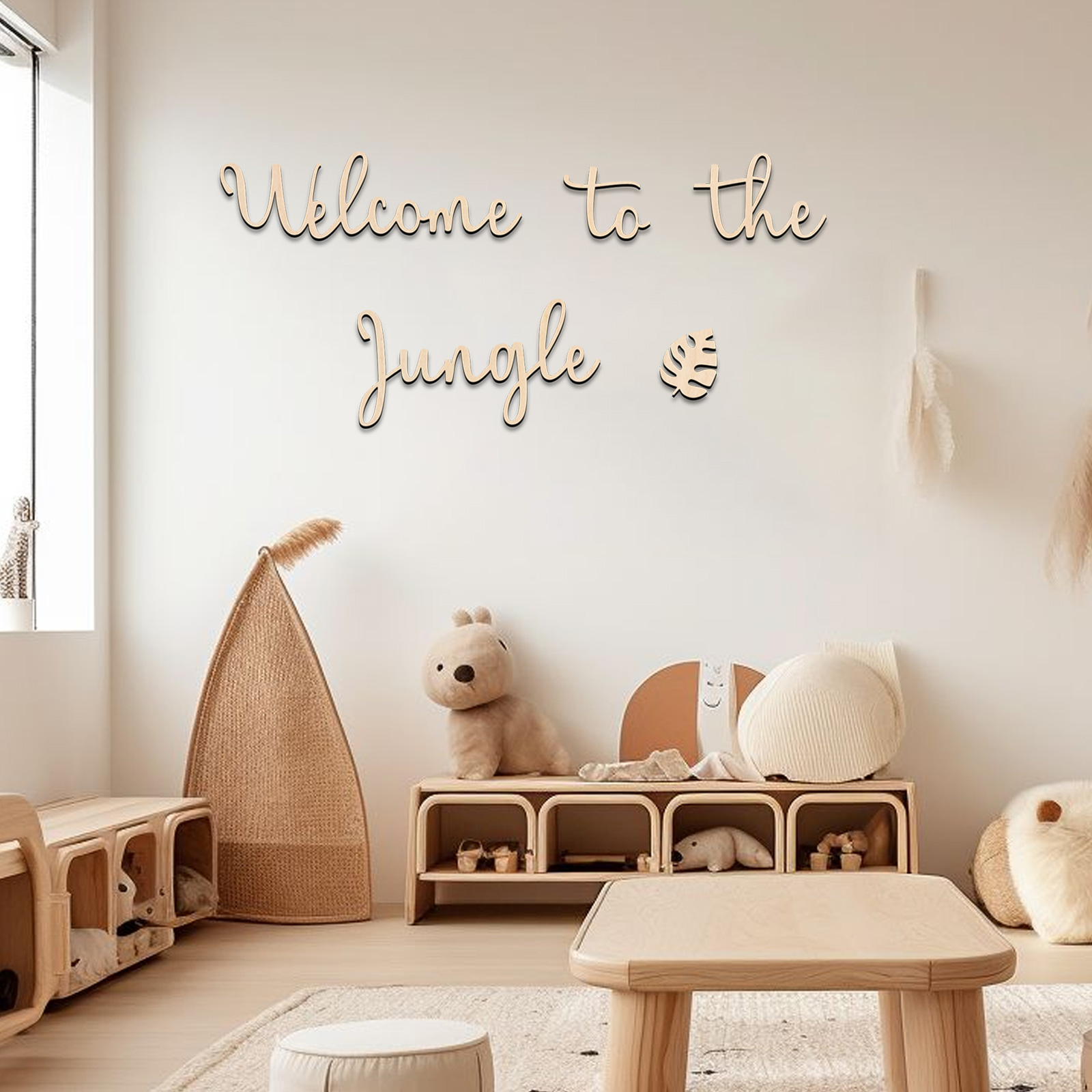 Baby Nursery Products - Welcome to the Jungle Wooden Sign