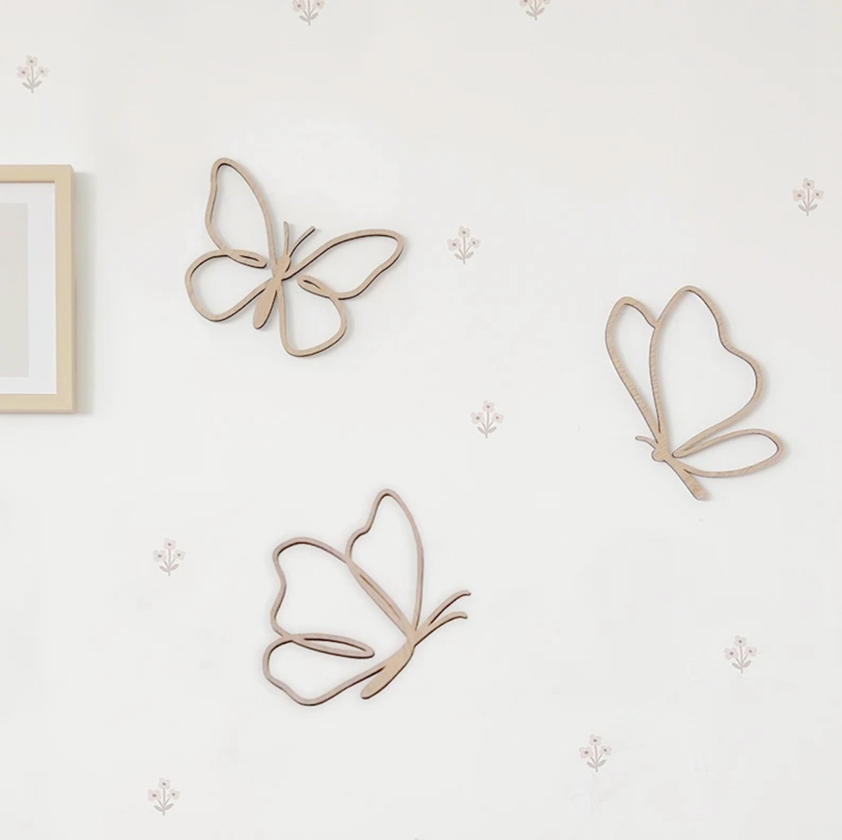 Baby Nursery Products - Wooden Butterflies Sign, Wooden Wall Decor,
