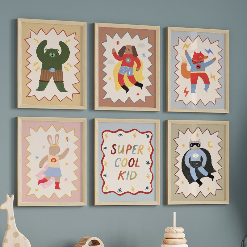 Baby Nursery Products - Funny Cartoon Super Cool Kid Nursery