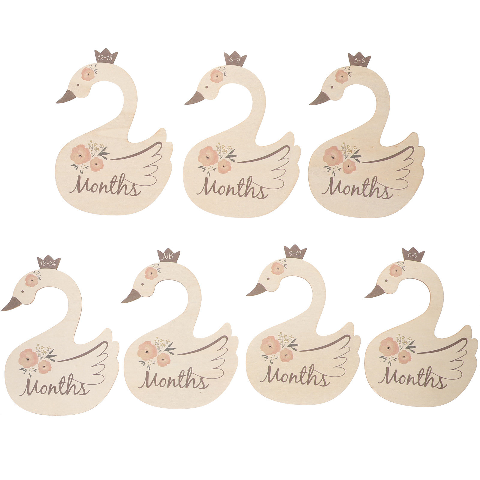 7Pcs Swan Baby Clothes Size Di - Baby Nursery Closet recension och pris