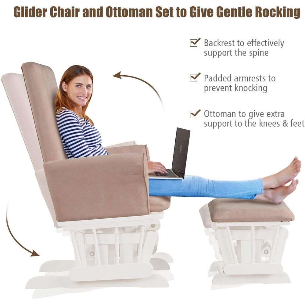 Baby Glider and Ottoman Cushio - Baby Nursery Ottoman recension och pris