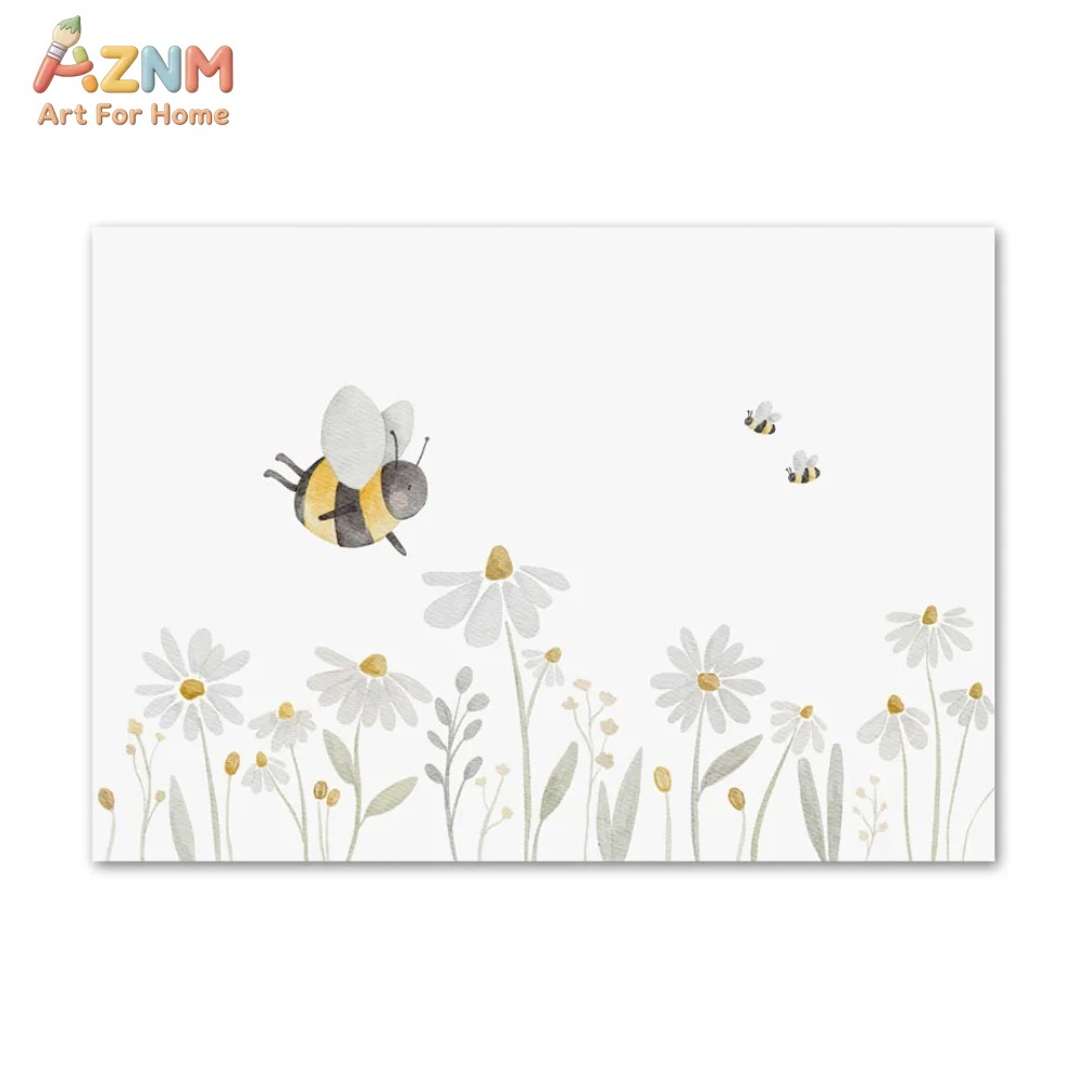 AZNM Watercolor Bear Fox Anima - Baby Nursery Frames recension och pris