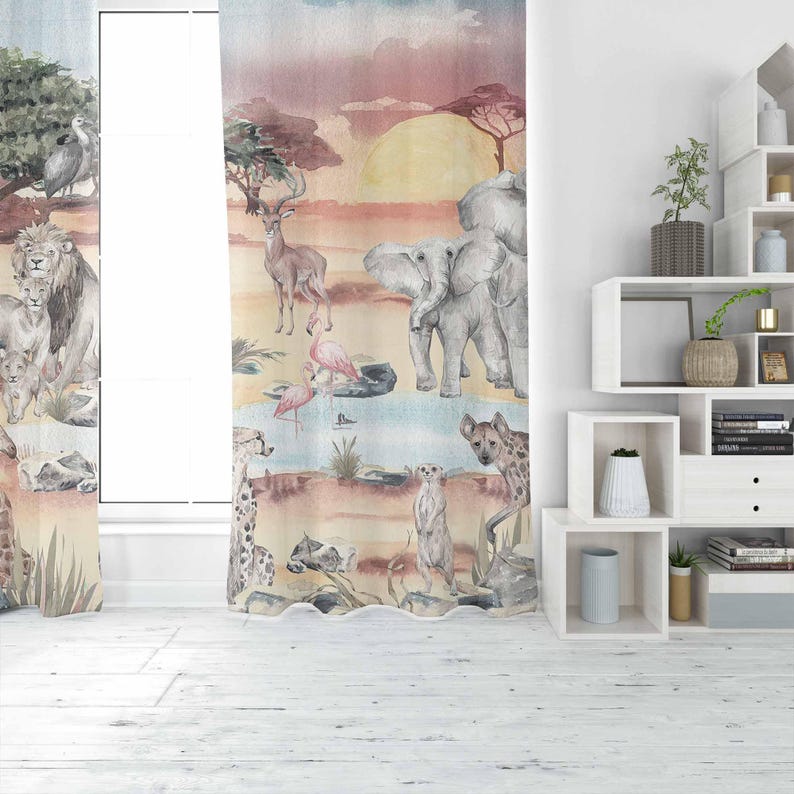 Safari Animals Curtain Kids Be - Baby Nursery Curtains recension och pris
