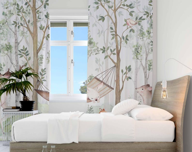 Woodland Animals Curtains Kids - Baby Nursery Curtains recension och pris