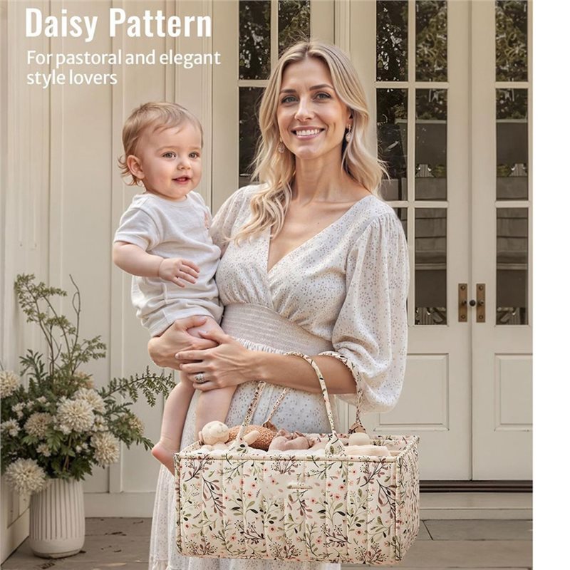 BEDW-Nursery Floral Diaper Cad - Baby Nursery Must Haves recension och pris