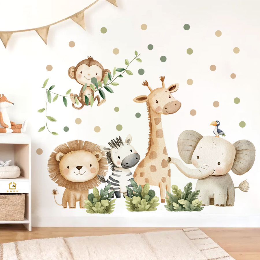 Boho Forest Animals Wall Stick - Baby Nursery Panelling recension och pris