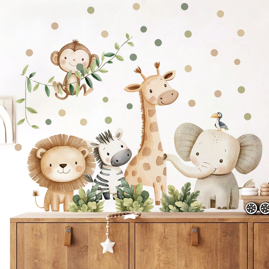 Boho Forest Animals Wall Stick - Baby Nursery Panelling recension och pris