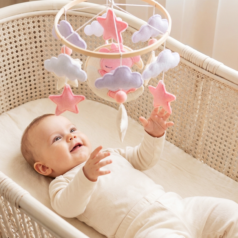 1Pc Wooden Baby Crib Mobile Mu - Baby Nursery Music recension och pris
