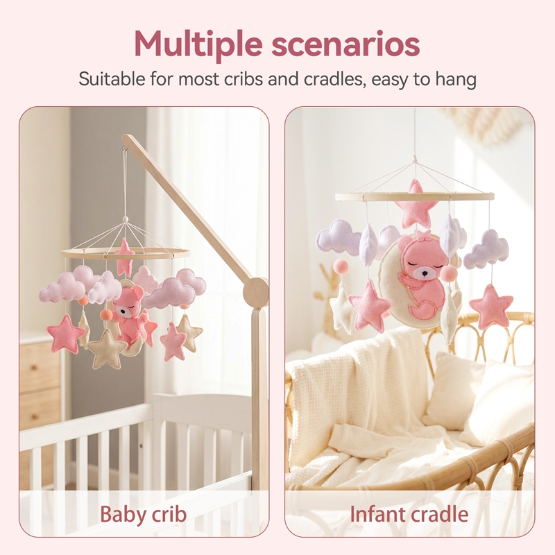 1Pc Wooden Baby Crib Mobile Mu - Baby Nursery Music recension och pris