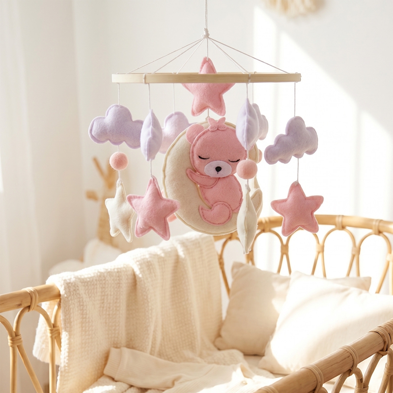 1Pc Wooden Baby Crib Mobile Mu - Baby Nursery Music recension och pris