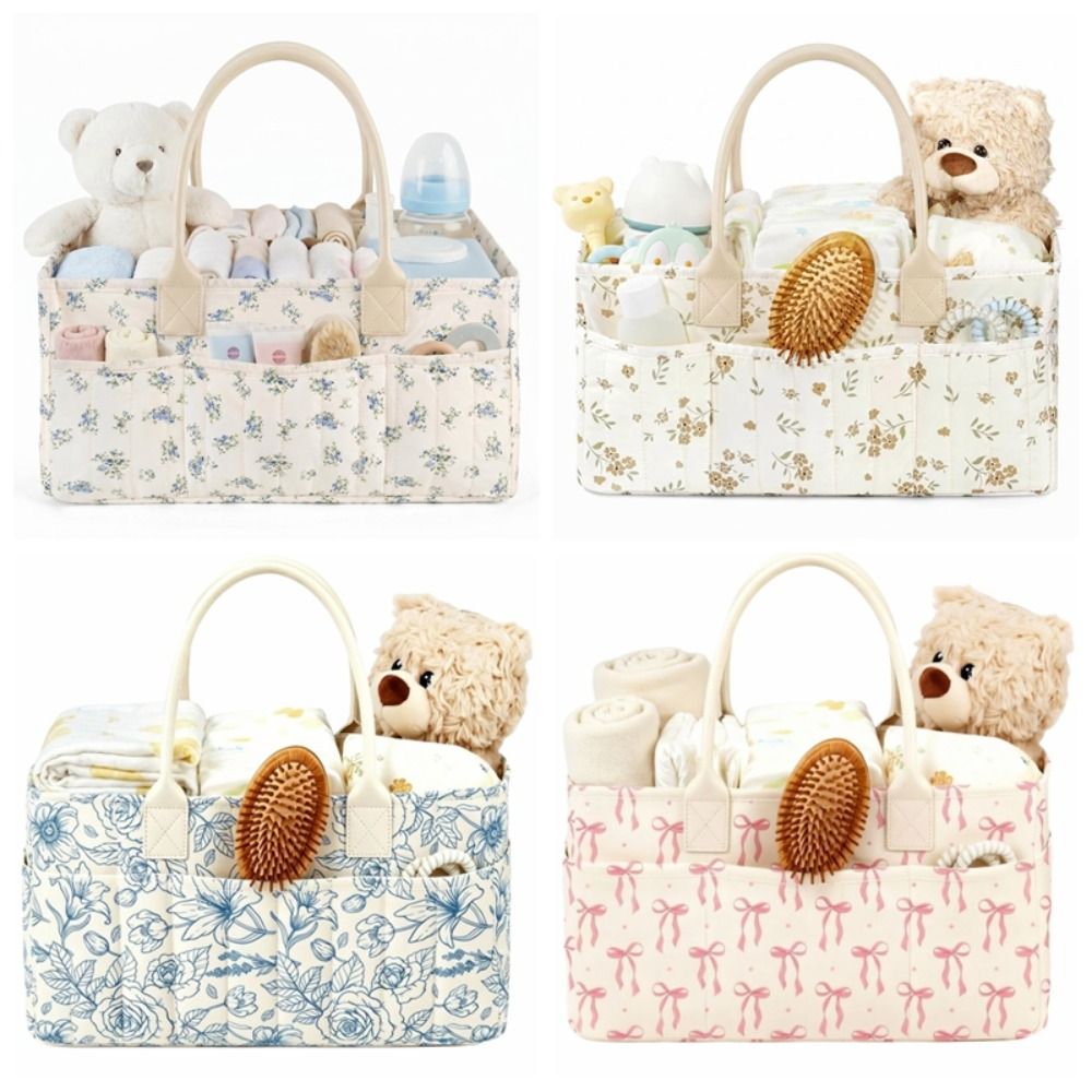 Floral Baby Diaper Caddy Organ - Baby Nursery Essentials recension och pris
