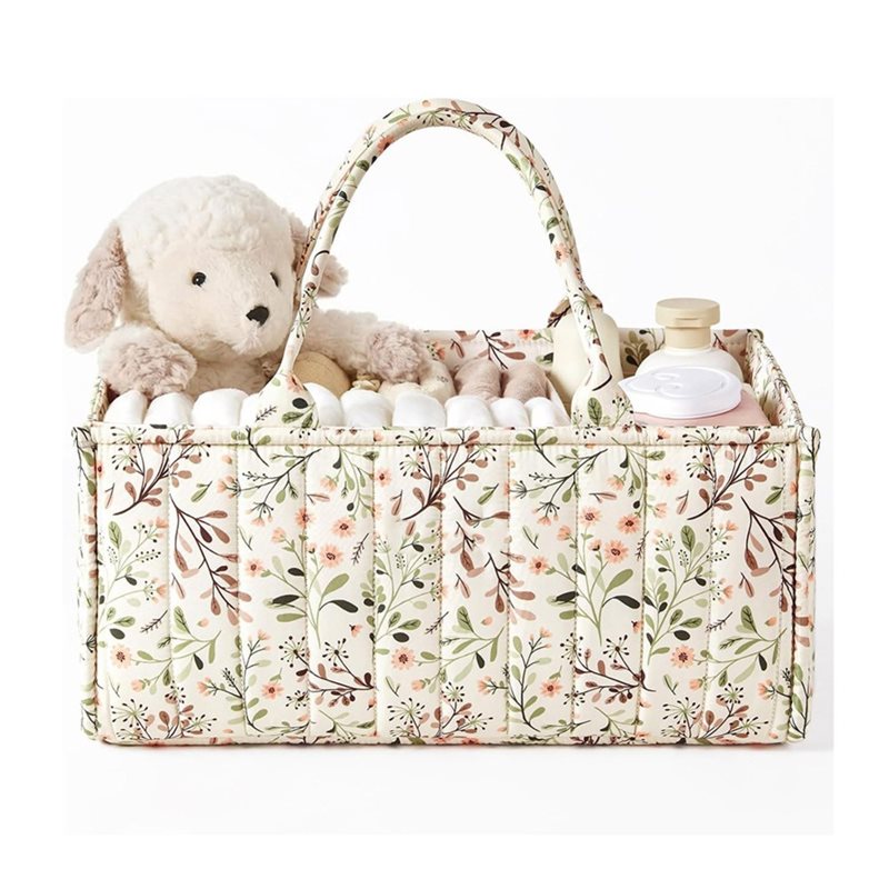 AINY-Floral Diaper Caddy Organ - Baby Nursery Must Haves recension och pris