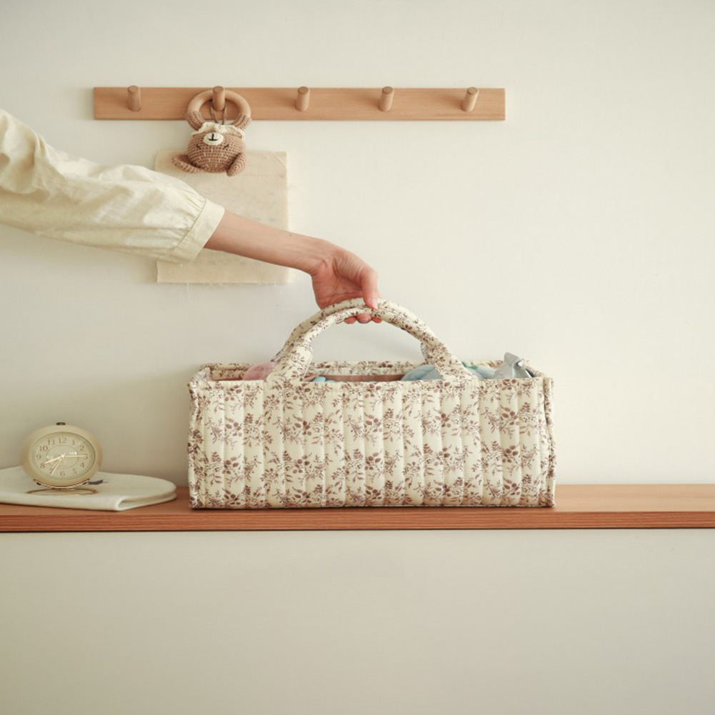Floral Diaper Caddy Organizer  - Baby Nursery Must Haves recension och pris