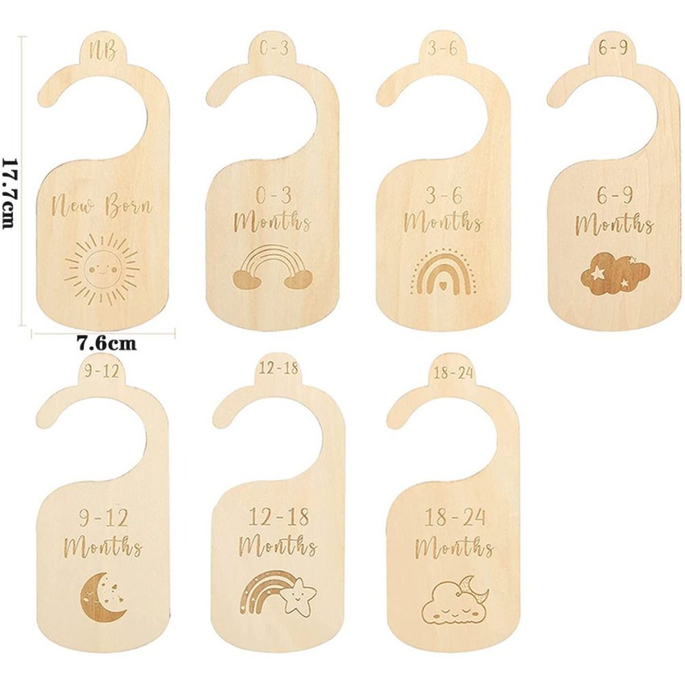 7/8Pcs Wood Baby Closet Divide - Baby Nursery Closet recension och pris