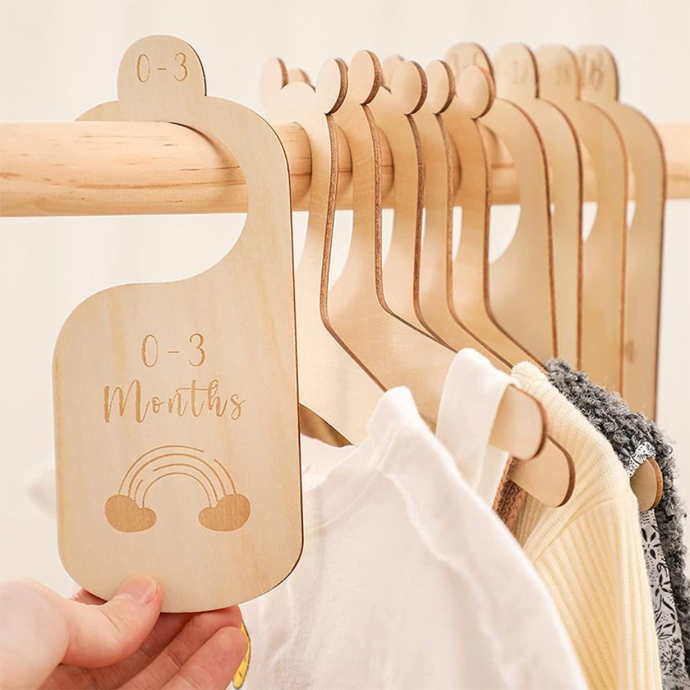 7/8Pcs Wood Baby Closet Divide - Baby Nursery Closet recension och pris