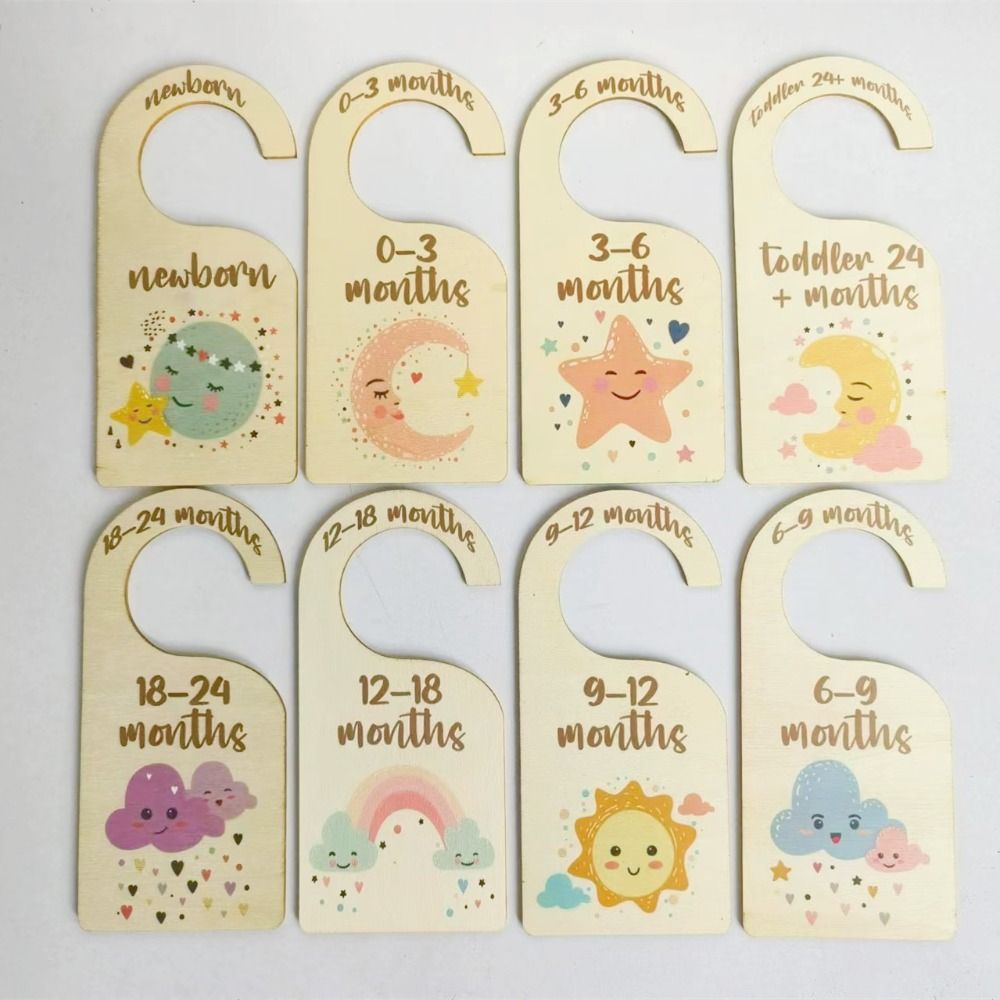 7/8Pcs Wood Baby Closet Divide - Baby Nursery Closet recension och pris