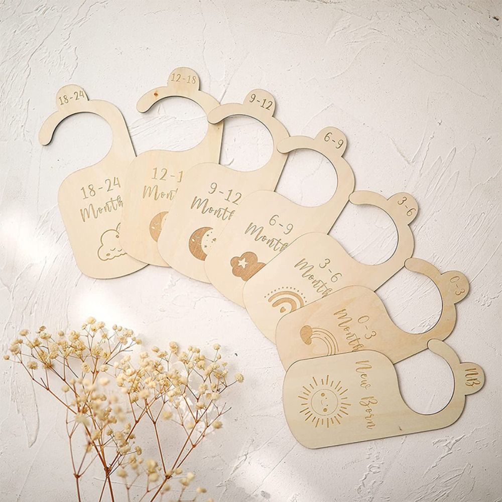 7/8Pcs Wood Baby Closet Divide - Baby Nursery Closet recension och pris