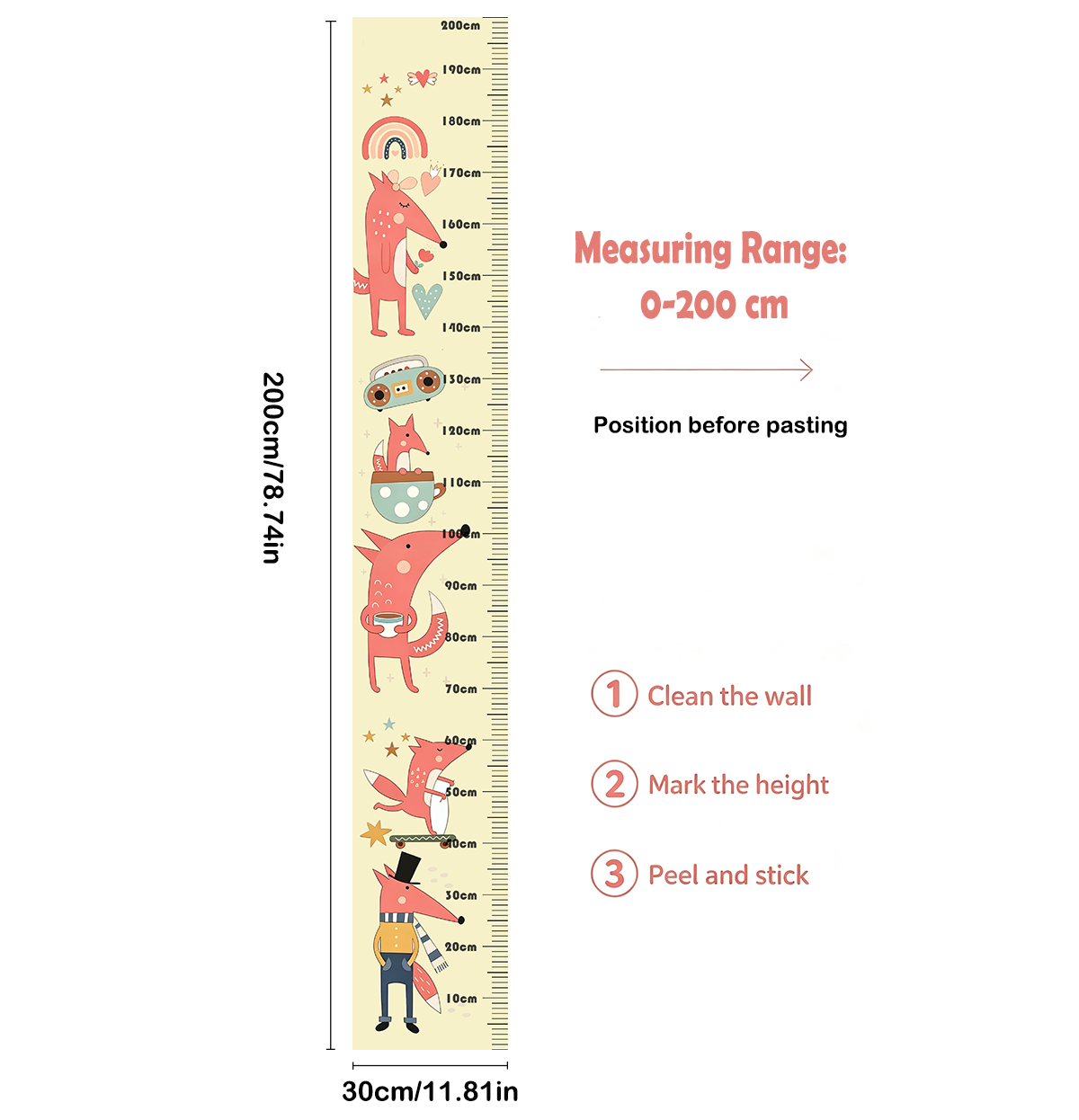 Lovely Animal Fox Kids Height  - Baby Nursery Kids recension och pris