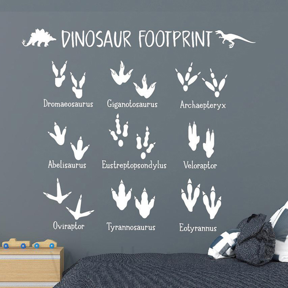 Cartoon Dinosaur Footprint Paw - Baby Nursery Panelling recension och pris