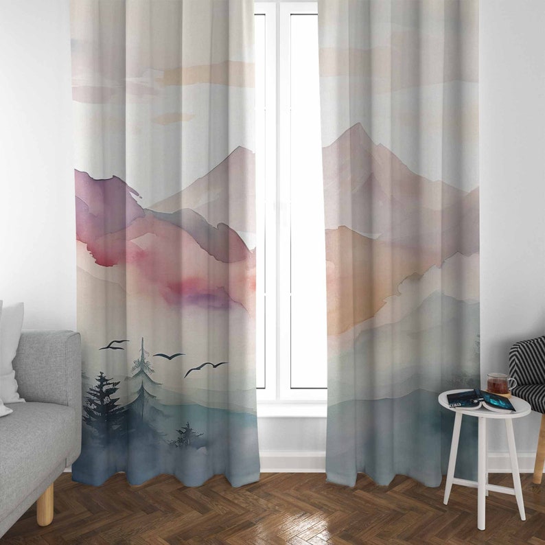 Mountain Forest Nursery Curtai - Baby Nursery Curtains recension och pris