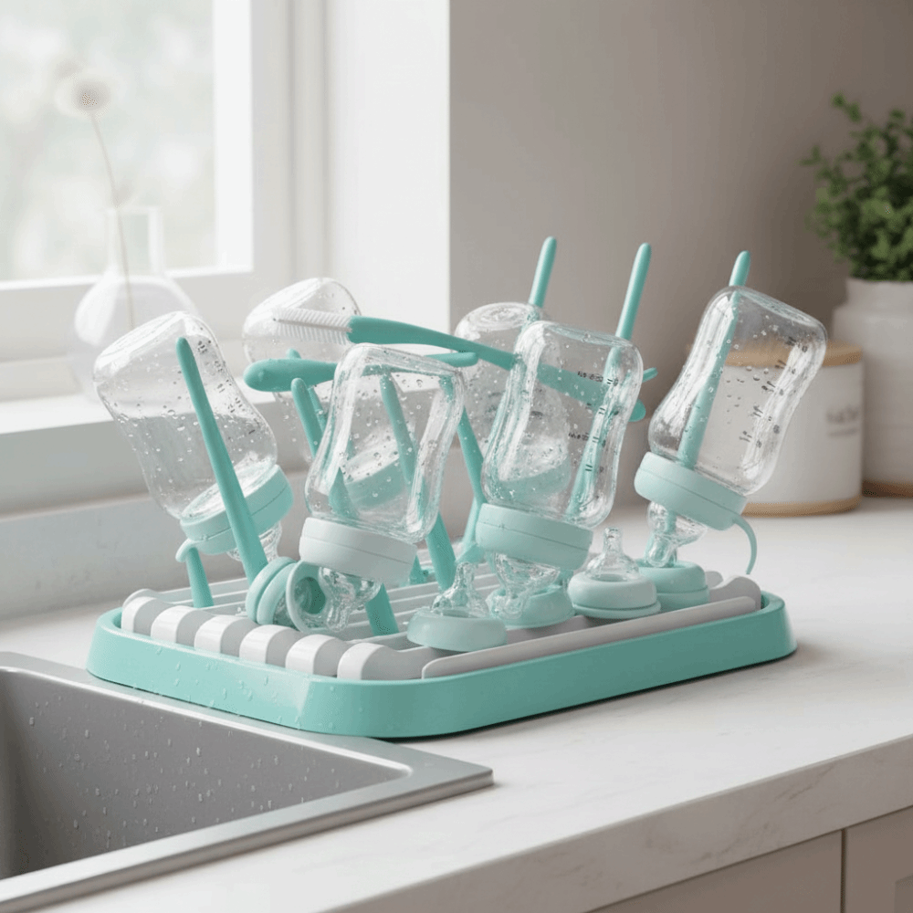 Foldable Baby Bottle Drying Ra - Baby Nursery Essentials recension och pris