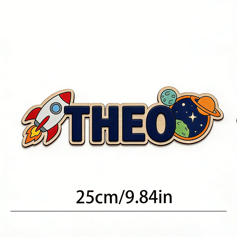 Personalized Space Rocket Name - Baby Nursery Artwork recension och pris