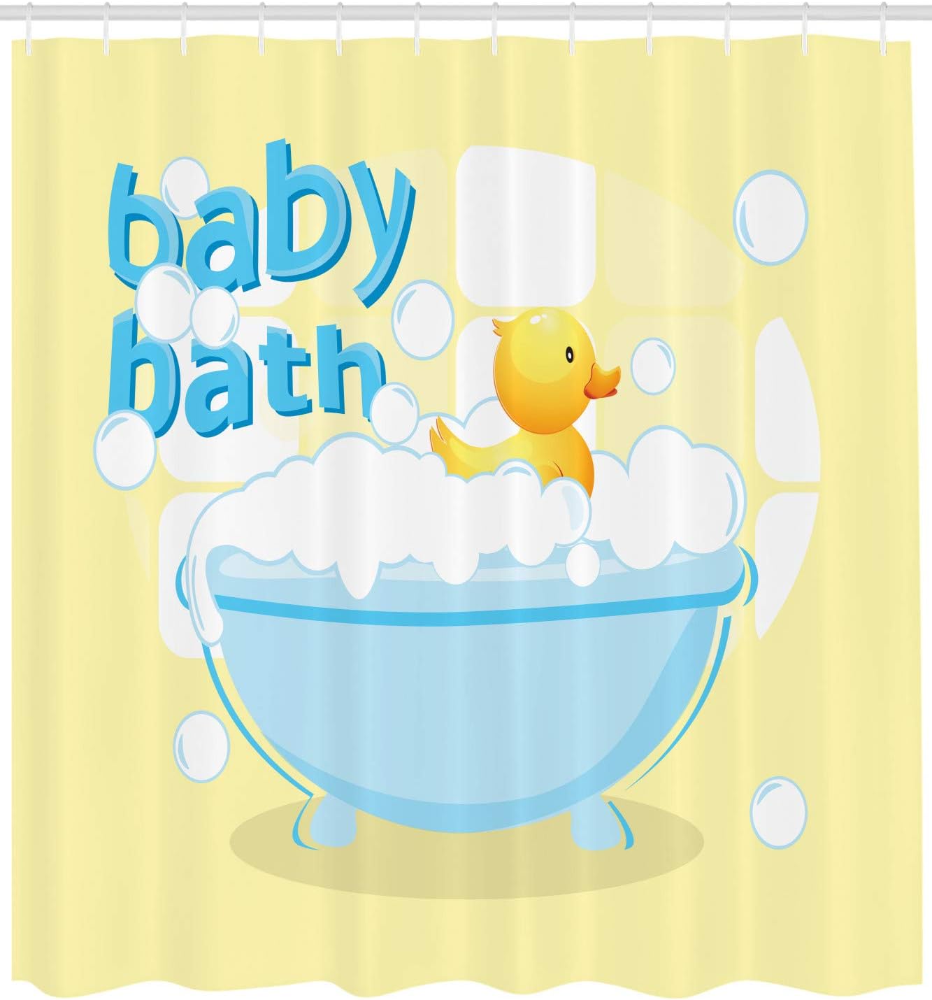 Yellow Baby Bath Shower Curtai - Baby Nursery Curtains recension och pris