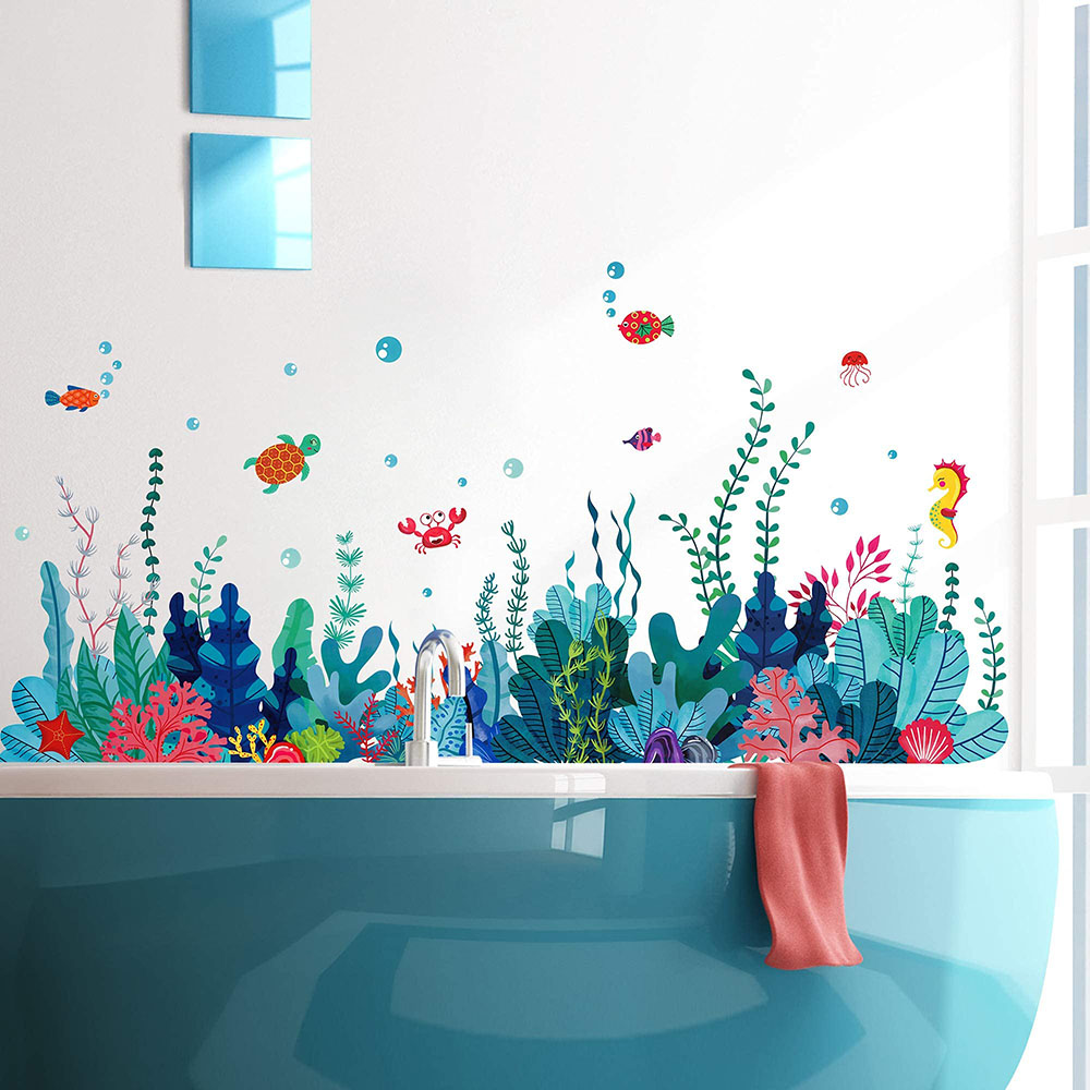 Large Under The Sea Grass Wall - Baby Nursery Under The Sea recension och pris
