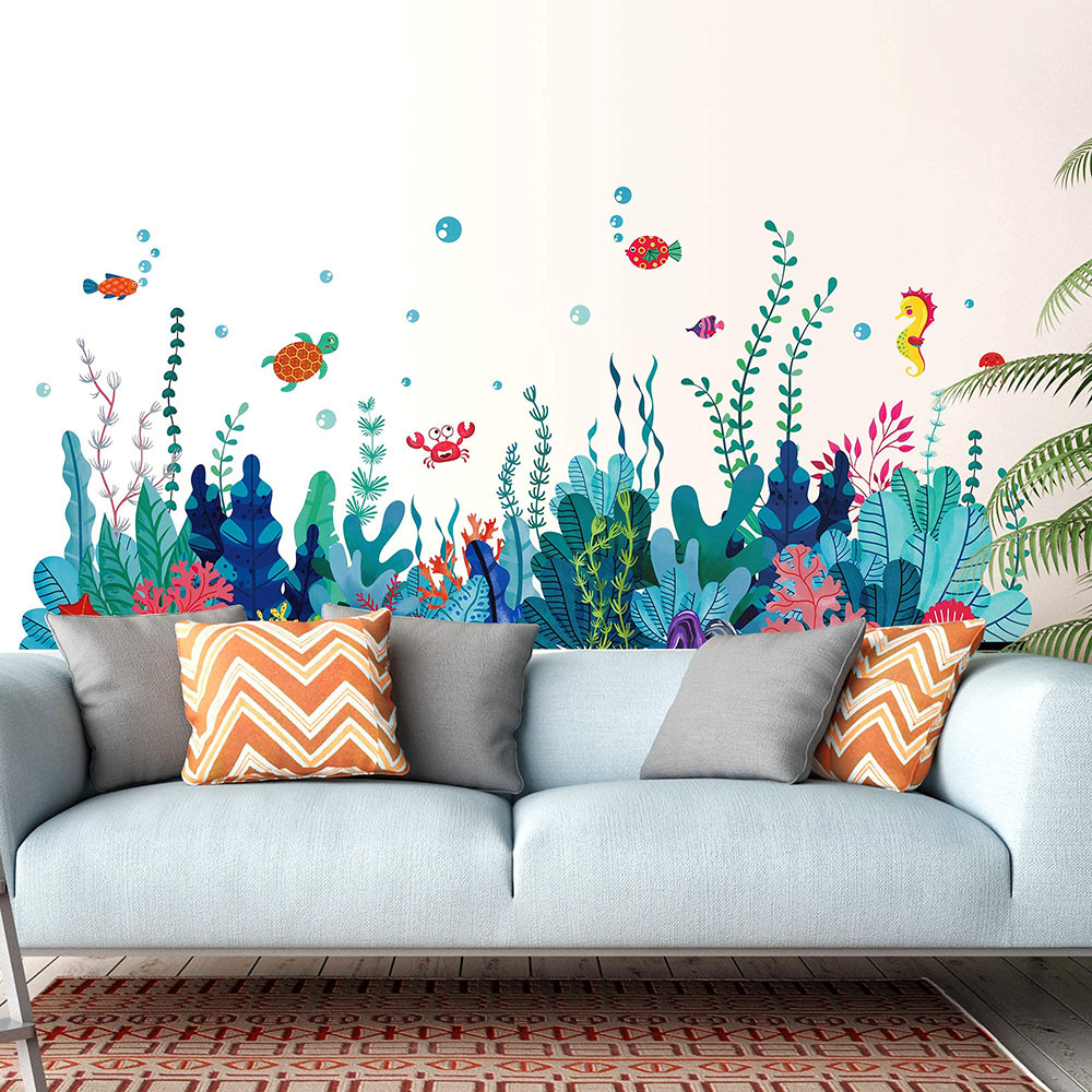 Large Under The Sea Grass Wall - Baby Nursery Under The Sea recension och pris