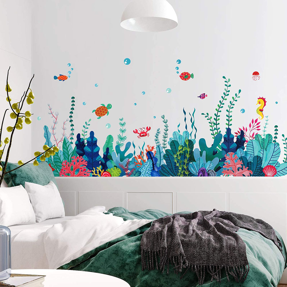 Large Under The Sea Grass Wall - Baby Nursery Under The Sea recension och pris
