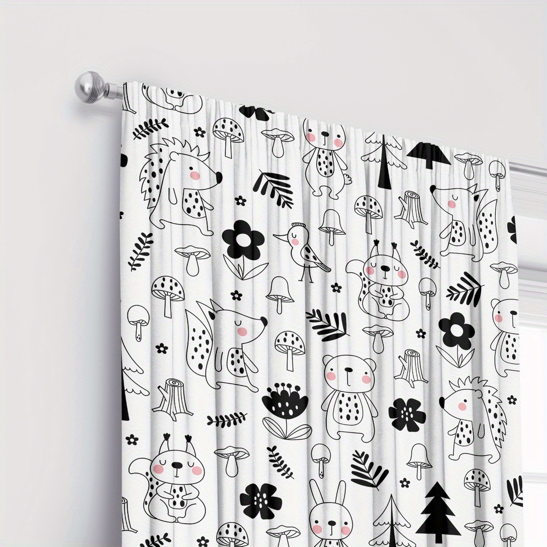 Cute Woodland Forest Nursery C - Baby Nursery Curtains recension och pris