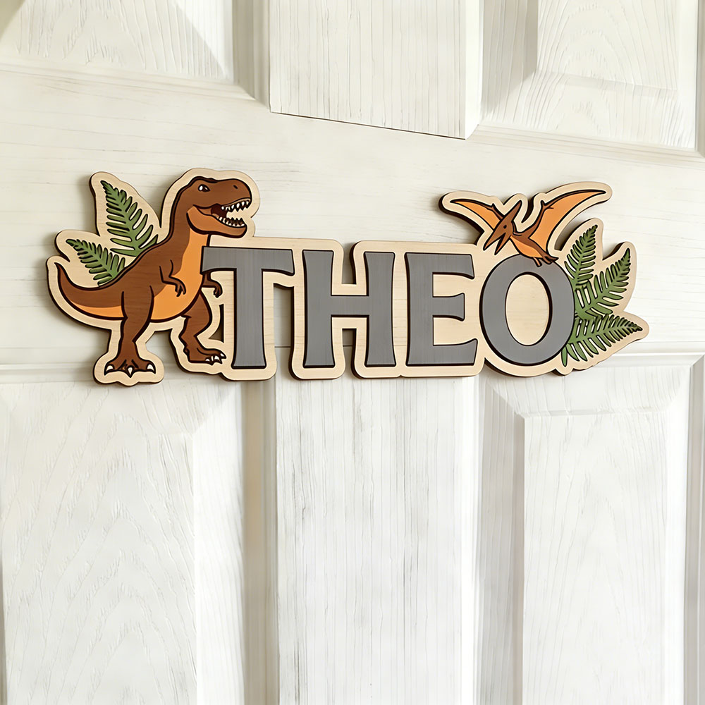 Personalized Dinosaur Name Sig - Baby Nursery Kids recension och pris