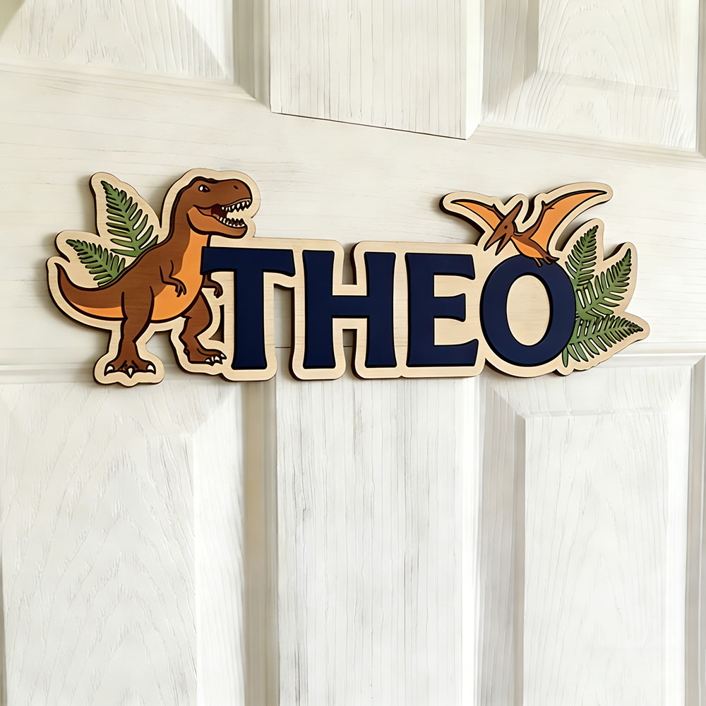 Personalized Dinosaur Name Sig - Baby Nursery Kids recension och pris