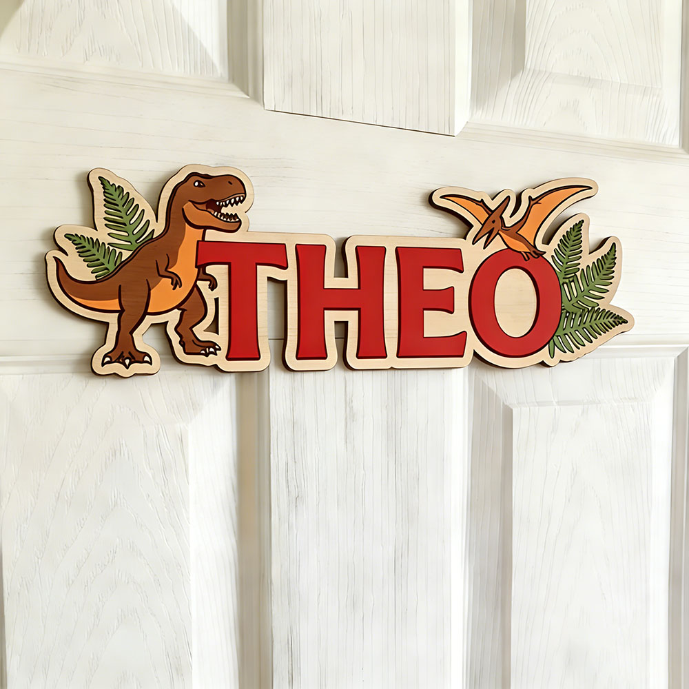 Personalized Dinosaur Name Sig - Baby Nursery Kids recension och pris