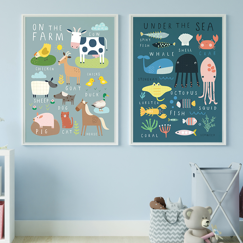 Under The Sea Print On The Far - Baby Nursery Under The Sea recension och pris