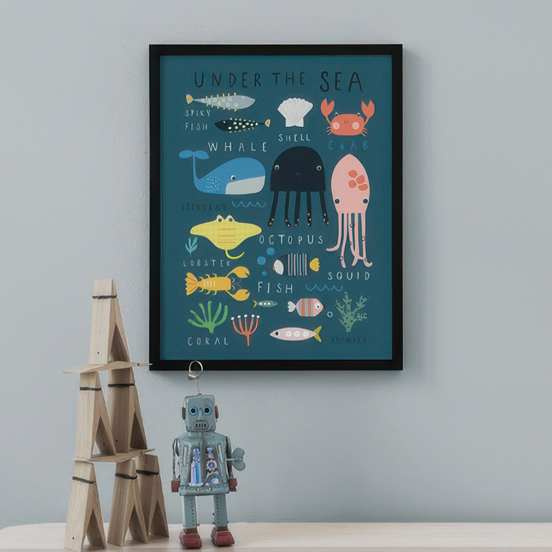 Under The Sea Print On The Far - Baby Nursery Under The Sea recension och pris