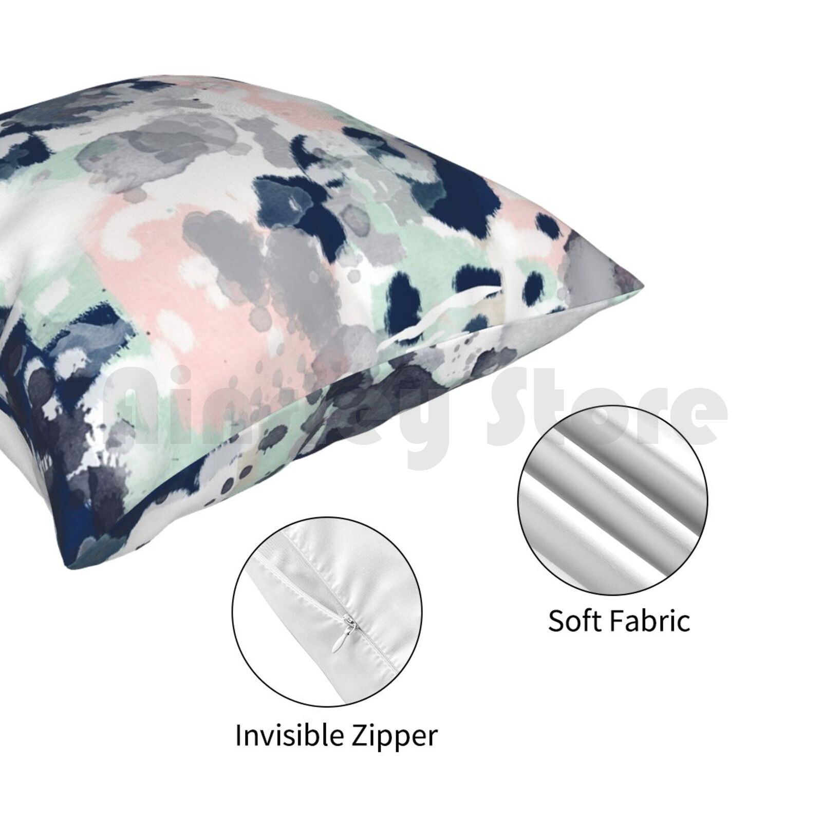 Melia-Abstract Minimal Paintin - Baby Nursery Pillow recension och pris
