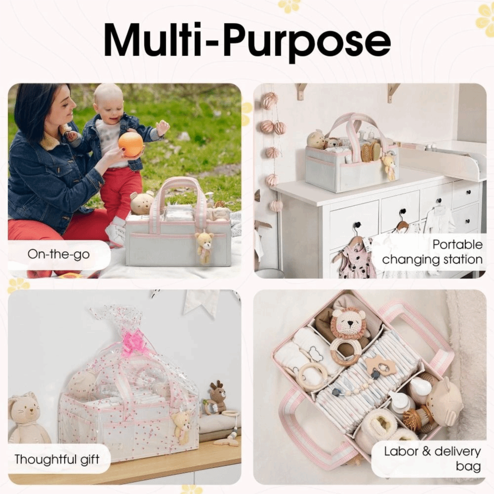 Felt Baby Diaper Caddy Organiz - Baby Nursery Essentials recension och pris