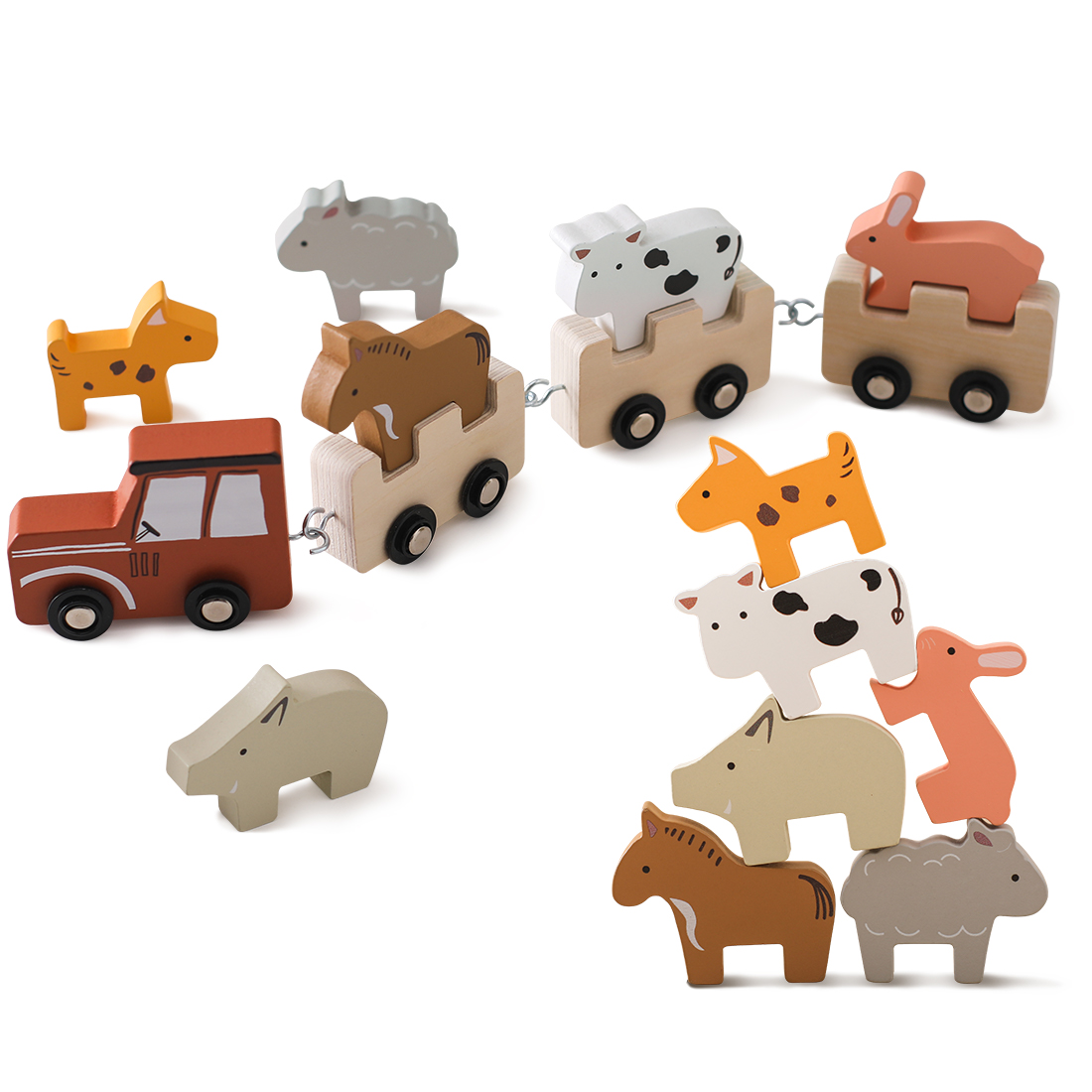 Colorful Wooden Push Train Toy - Baby Nursery Music recension och pris