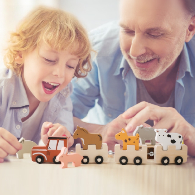 Colorful Wooden Push Train Toy - Baby Nursery Music recension och pris