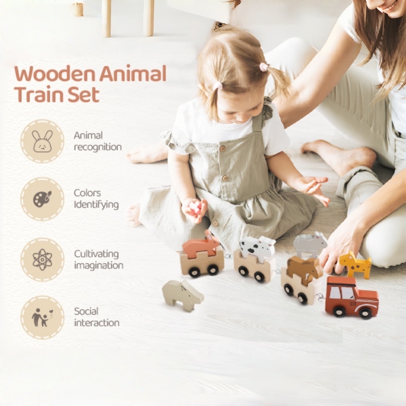 Colorful Wooden Push Train Toy - Baby Nursery Music recension och pris