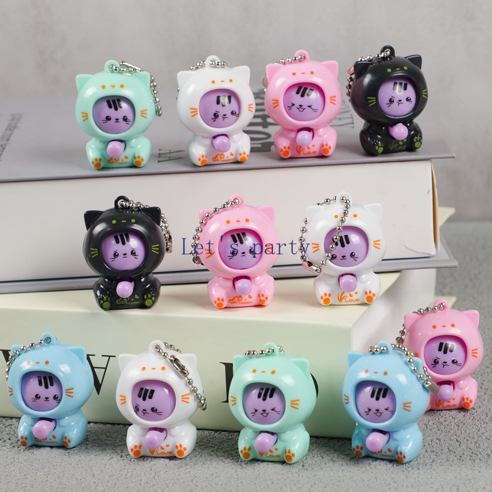 10Pcs Cartoon Mini Cat Face Ch - Baby Nursery Dolls recension och pris