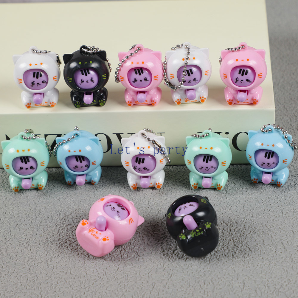 10Pcs Cartoon Mini Cat Face Ch - Baby Nursery Dolls recension och pris