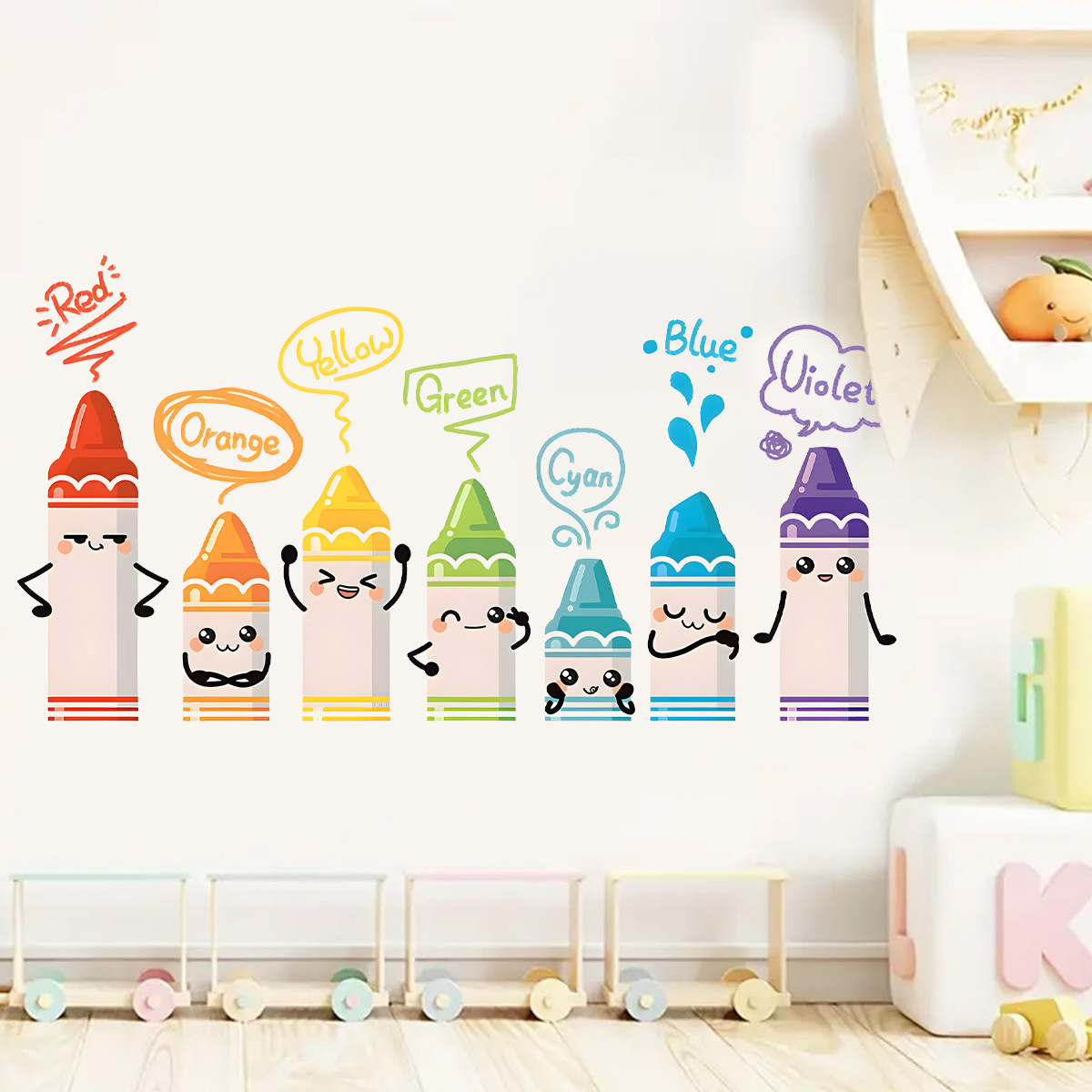 Cartoon Cute Colorful Crayon P - Baby Nursery Furniture recension och pris