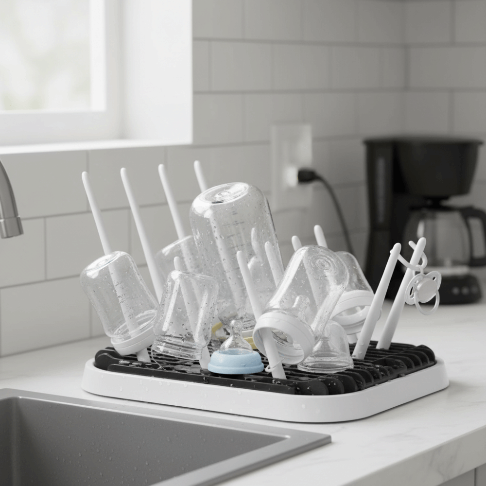Foldable Baby Bottle Drying Ra - Baby Nursery Essentials recension och pris