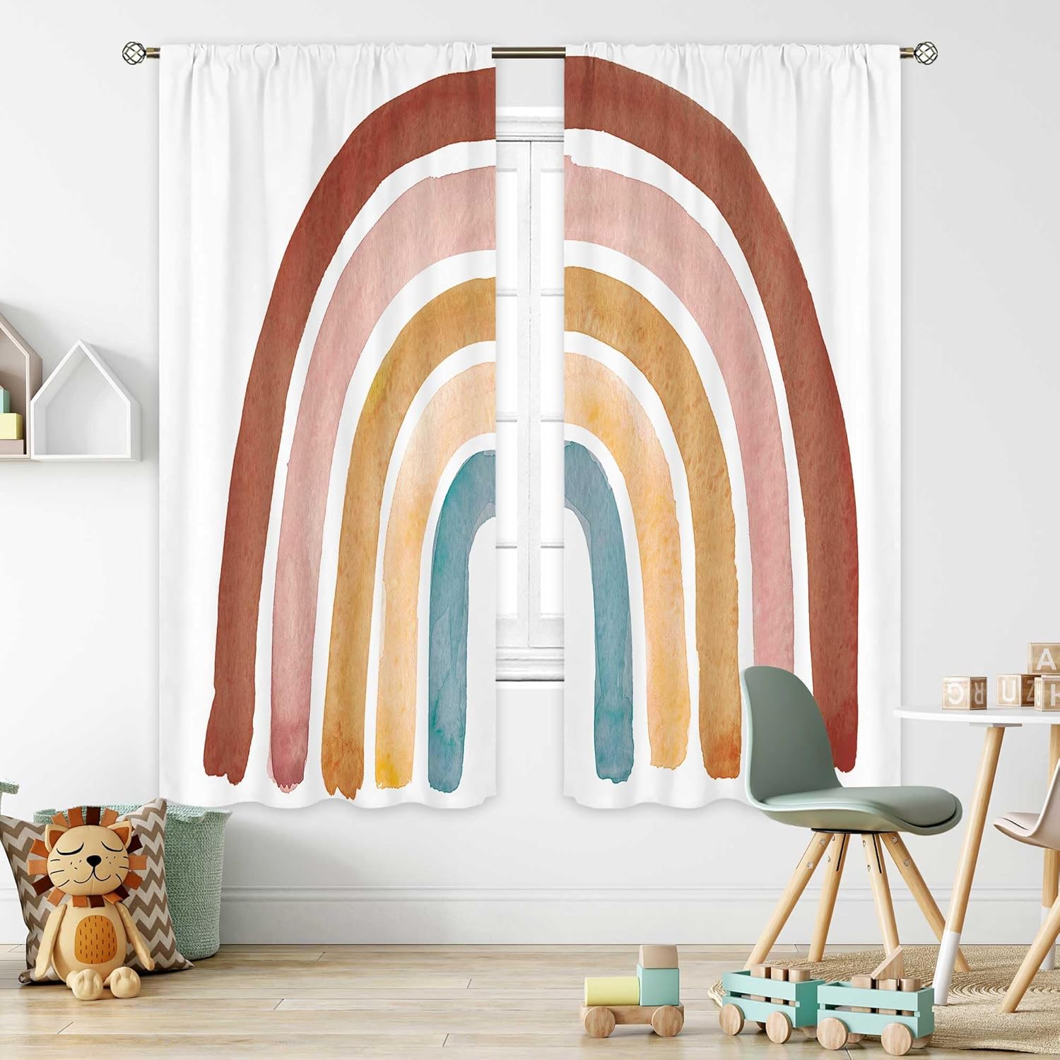 Kids Boho Rainbow Curtains for - Baby Nursery Curtains recension och pris